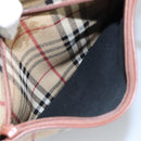 BURBERRY Nova Check Shoulder Bag PVC Beige Gold Auth 99330-24