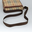 BURBERRY Nova Check Shoulder Bag PVC Beige Gold Auth 99330-7