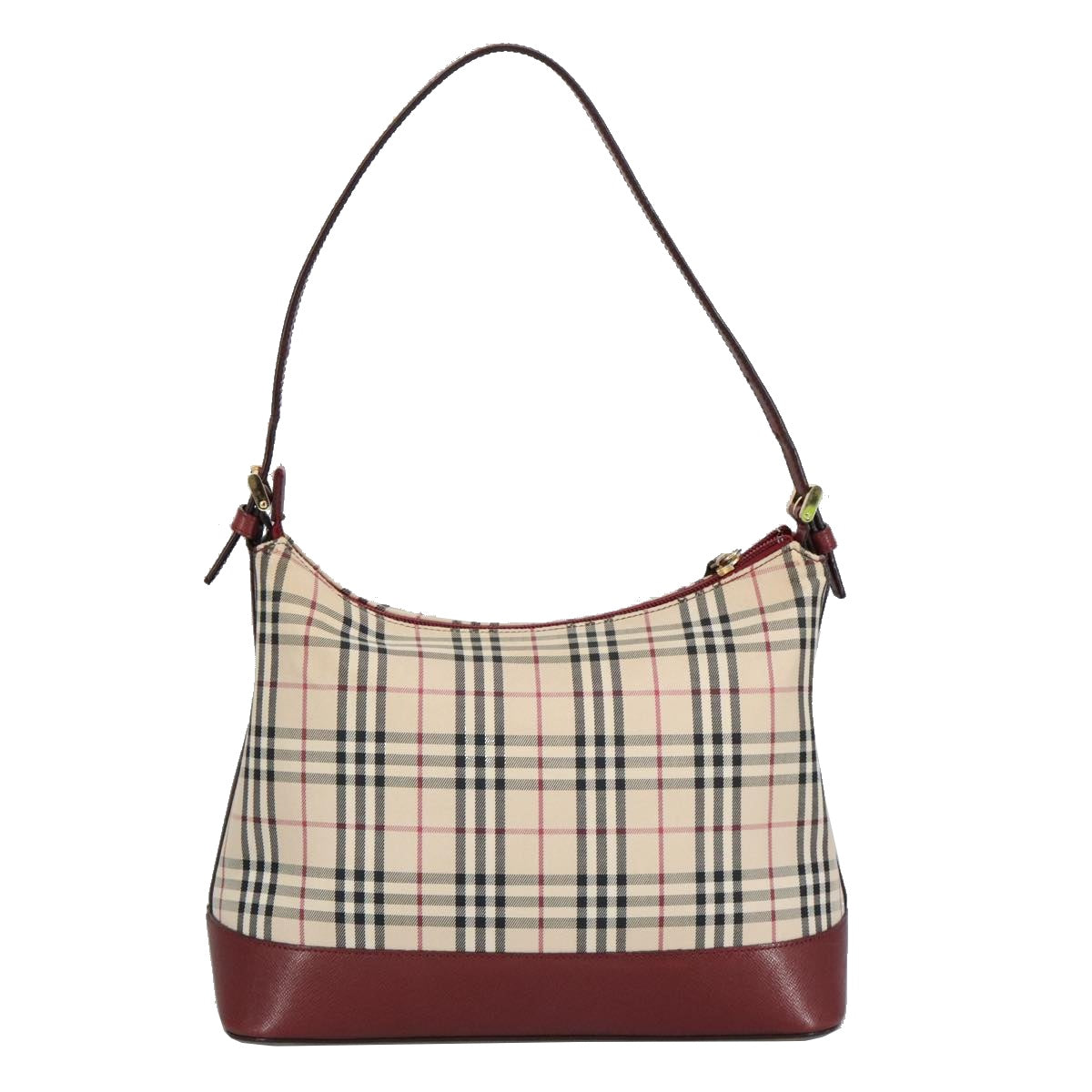 BURBERRY Nova Check Shoulder Bag Canvas Beige Auth 99336 - 0