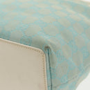 GUCCI GG Canvas Shoulder Bag Light Blue Gold 002 1099 2404 Auth 99349-15