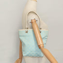 GUCCI GG Canvas Shoulder Bag Light Blue Gold 002 1099 2404 Auth 99349-21