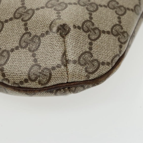 GUCCI GG Supreme Web Sherry Line Umhängetasche PVC Beige Rot Grün Auth 99352