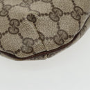 GUCCI GG Supreme Web Sherry Line Umhängetasche PVC Beige Rot Grün Auth 99352-14