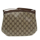 GUCCI GG Supreme Web Sherry Line Umhängetasche PVC Beige Rot Grün Auth 99352-2