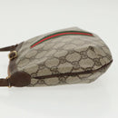 GUCCI GG Supreme Web Sherry Line Shoulder Bag PVC Beige Red Green Auth 99352-4