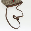 GUCCI GG Supreme Web Sherry Line Shoulder Bag PVC Beige Red Green Auth 99352-7