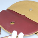 CARTIER Shoulder Bag Leather Beige Wine Red Auth 99355-17