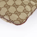GUCCI GG Canvas Shoulder Bag Beige Silver 113013 Auth 99358-15