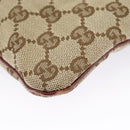 GUCCI GG Canvas Shoulder Bag Beige Silver 113013 Auth 99358-10