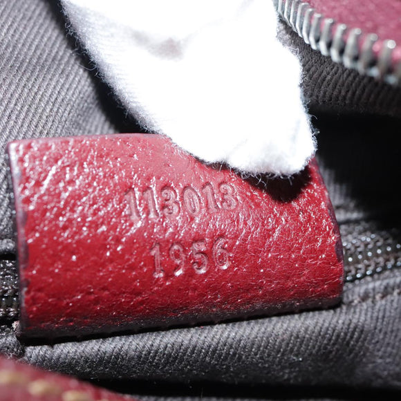 GUCCI GG Canvas Shoulder Bag Beige Silver 113013 Auth 99358