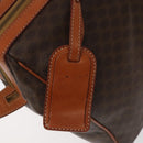 CELINE Macadam Canvas Boston Bag PVC Leather Brown Gold Auth 99360-19