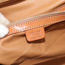 CELINE Macadam Canvas Boston Bag PVC Leather Brown Gold Auth 99360-20