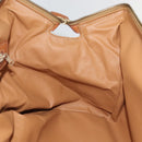 CELINE Macadam Canvas Boston Bag PVC Leather Brown Gold Auth 99360-21