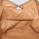 CELINE Macadam Canvas Boston Bag PVC Leather Brown Gold Auth 99360-22