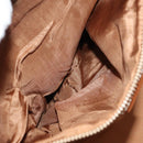 CELINE Macadam Canvas Boston Bag PVC Leather Brown Gold Auth 99360-11