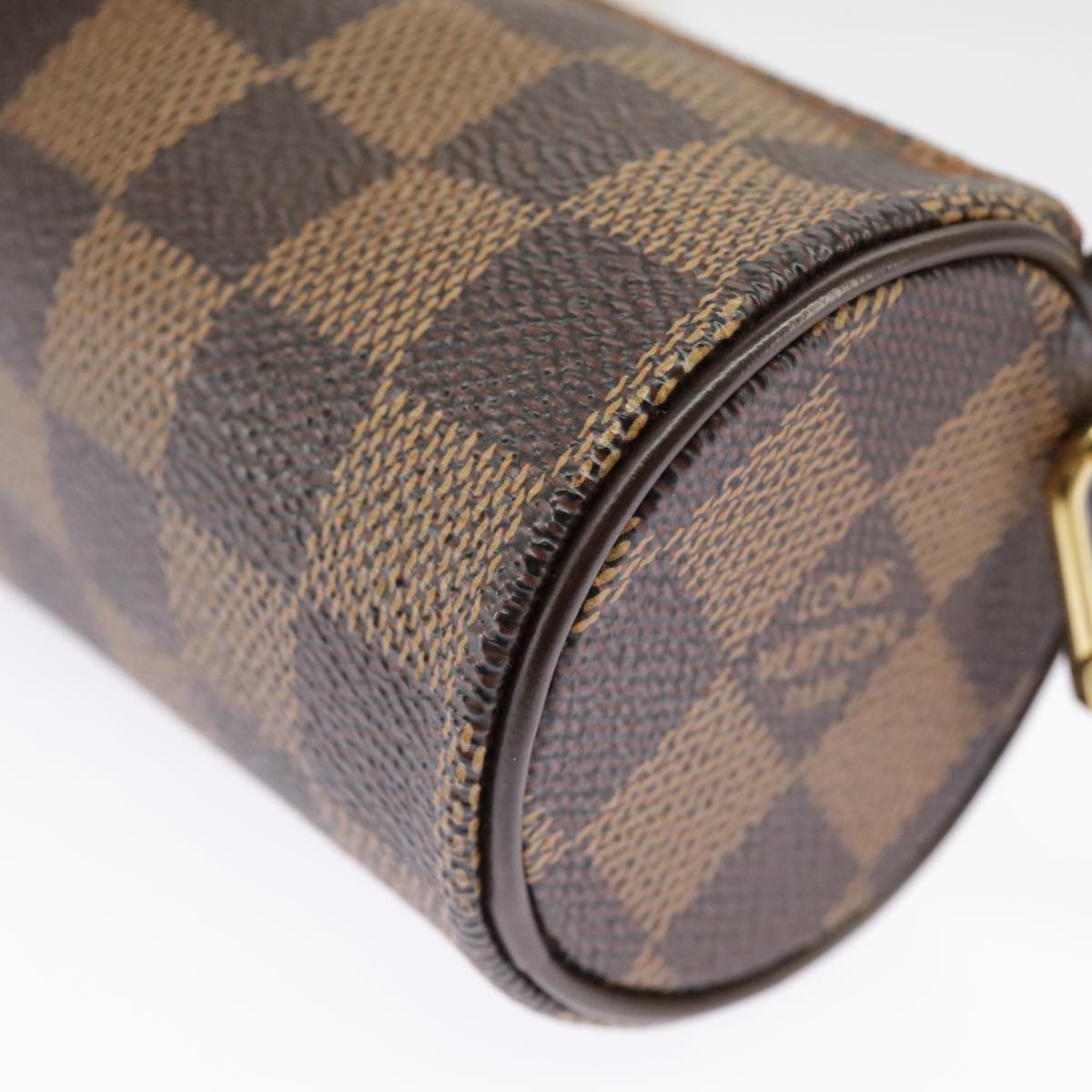 LOUIS VUITTON Damier Ebene Papillon Pouch LV Auth 99367