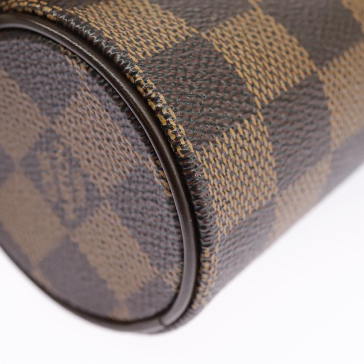 LOUIS VUITTON Damier Ebene Papillon Pouch LV Auth 99367