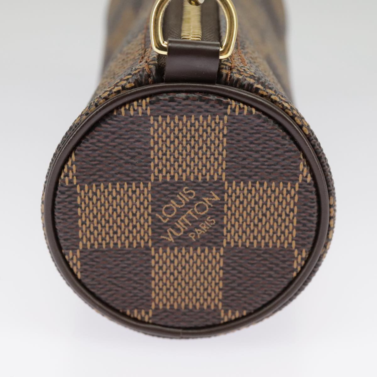 LOUIS VUITTON Damier Ebene Papillon Pouch LV Auth 99367