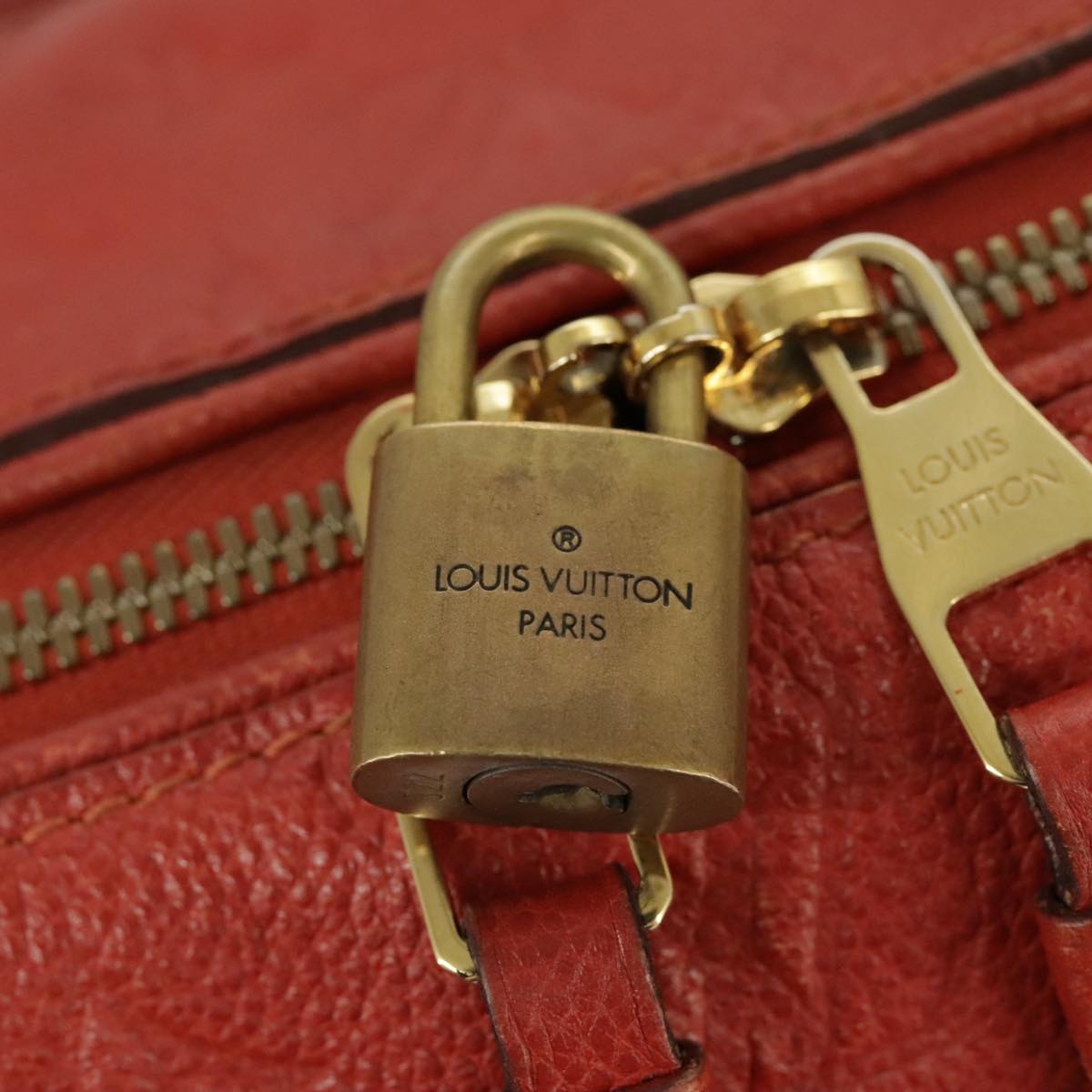 LOUIS VUITTON Empreinte Speedy Bandouliere 25 Bag 2way Scarlet M44145 Auth 99373