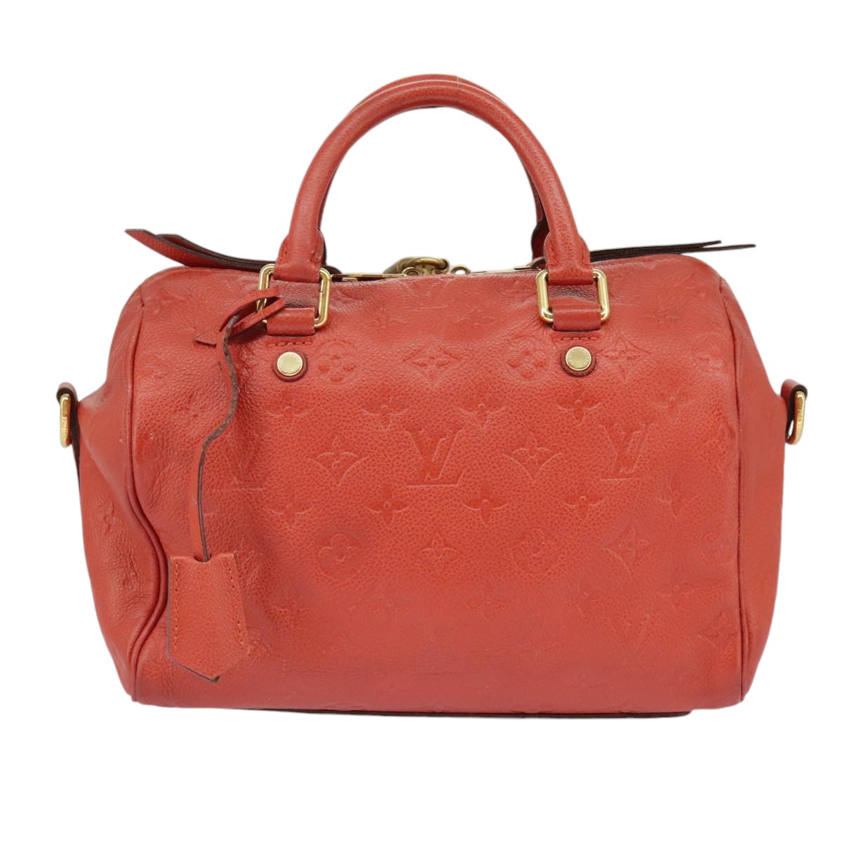 LOUIS VUITTON Empreinte Speedy Bandouliere 25 Bag 2way Scarlet M44145 Auth 99373