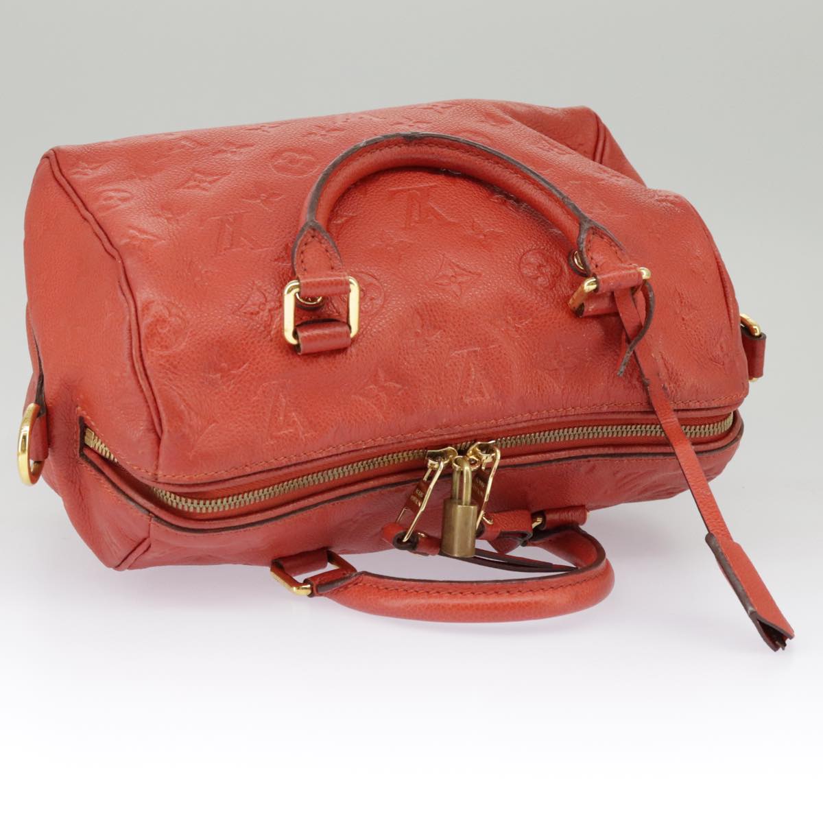 LOUIS VUITTON Empreinte Speedy Bandouliere 25 Bag 2way Scarlet M44145 Auth 99373