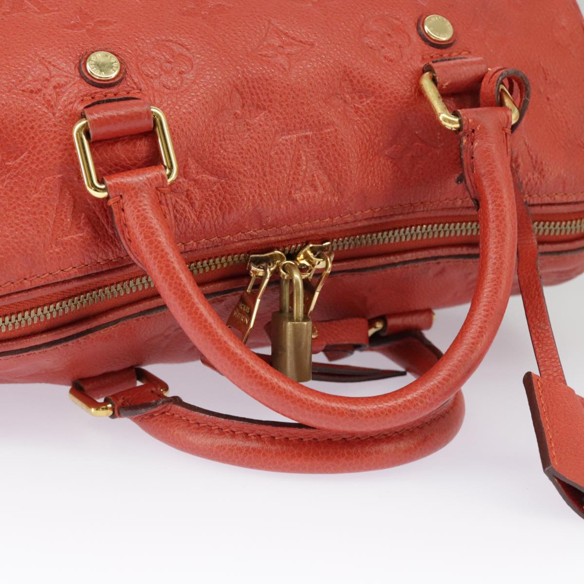 LOUIS VUITTON Empreinte Speedy Bandouliere 25 Bag 2way Scarlet M44145 Auth 99373