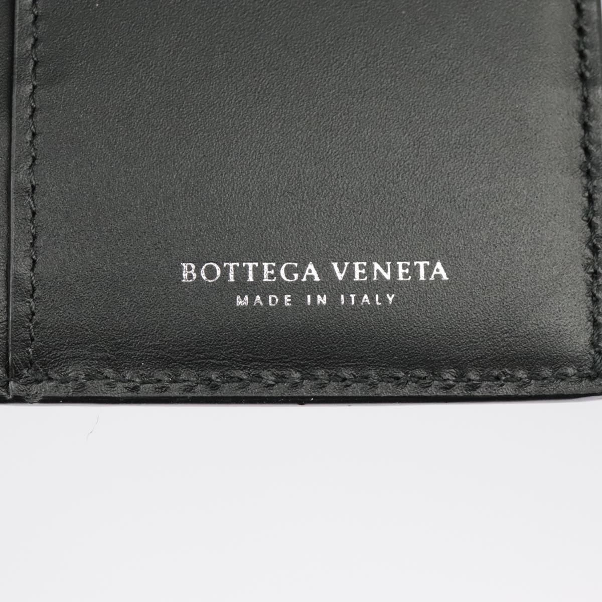 BOTTEGA VENETA INTRECCIATO Long Wallet Leather Black Auth 99380