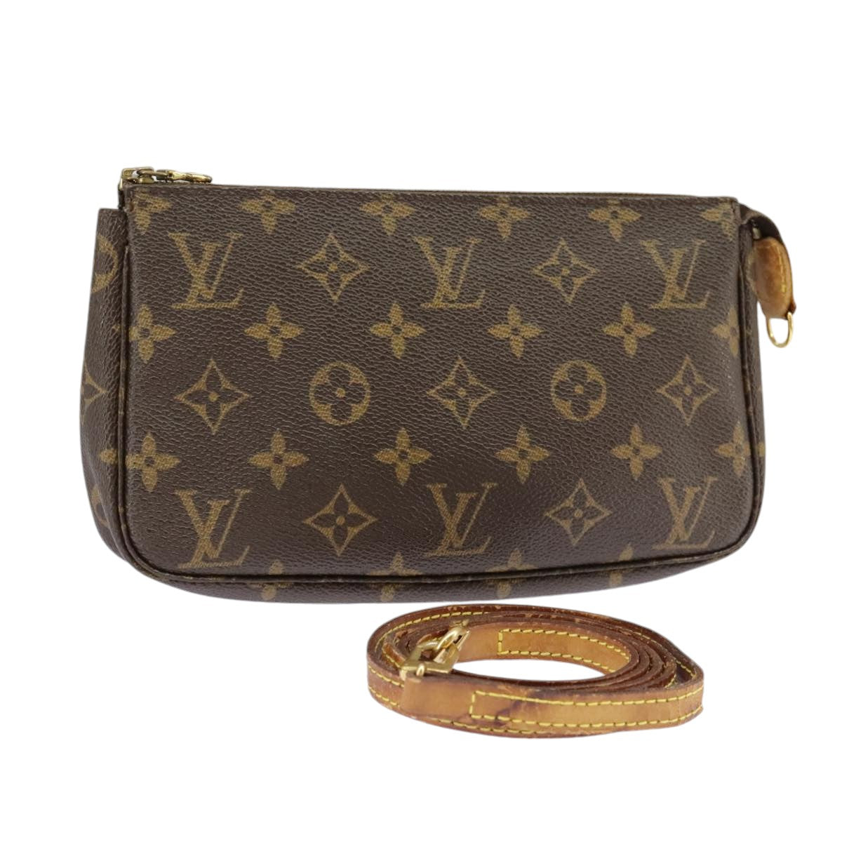 LOUIS VUITTON Monogram Pochette Accessoires Pouch M51980 LV Auth 99401