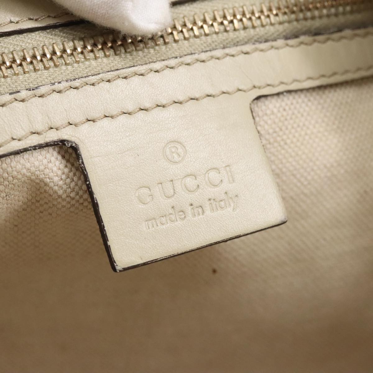 GUCCI GG Canvas Web Sherry Line Hand Bag 2way Beige Red 269894 Auth 99406