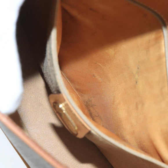 GUCCI Micro GG Supreme Umhängetasche PVC Beige Gold 001 104 0551 Auth 99407