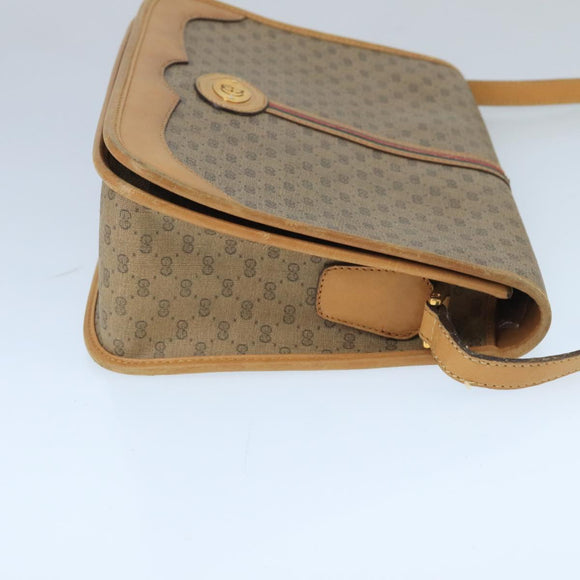 GUCCI Micro GG Supreme Umhängetasche PVC Beige Gold 001 104 0551 Auth 99407