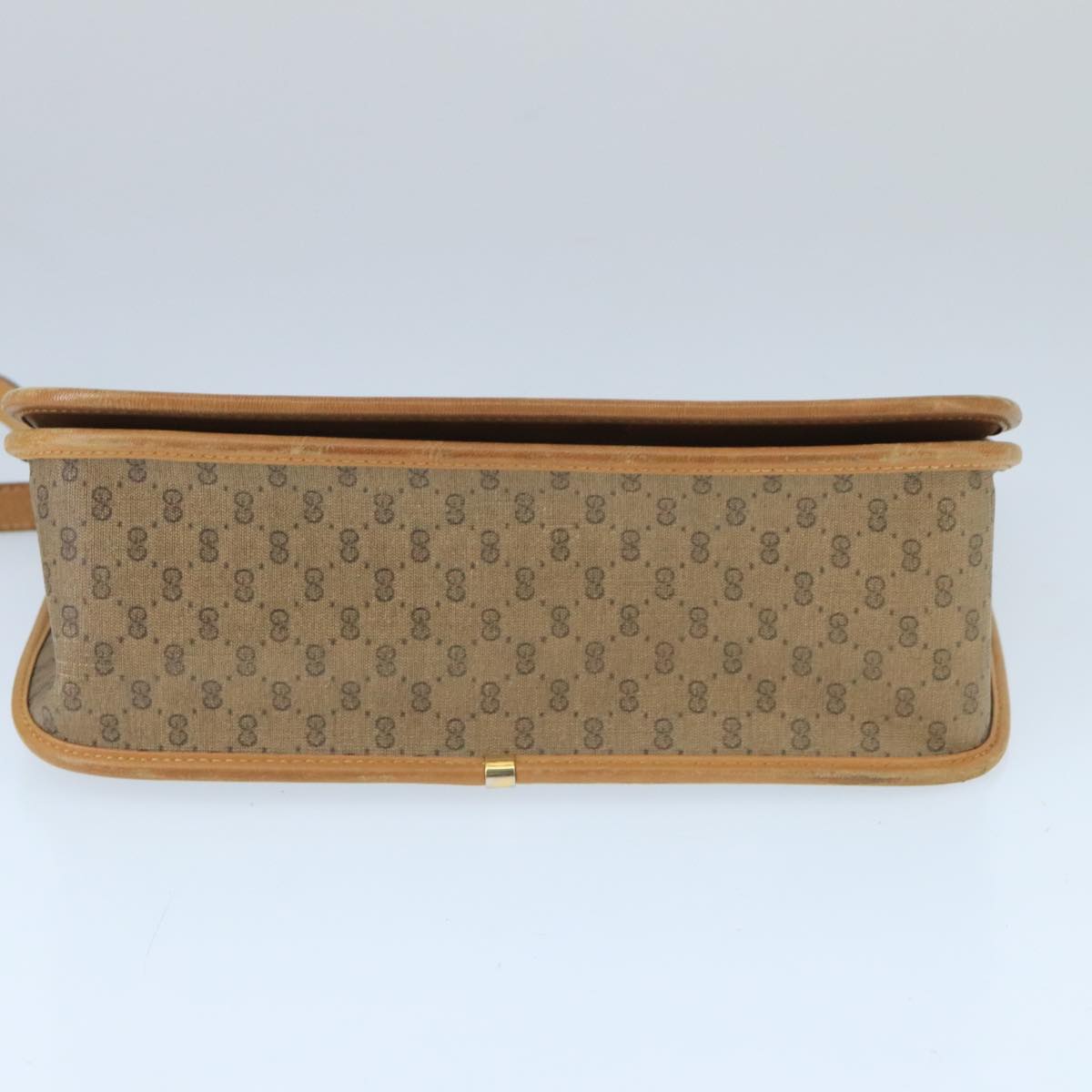 GUCCI Micro GG Supreme Shoulder Bag PVC Beige Gold 001 104 0551 Auth 99407