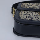 CELINE C saluki Shoulder Bag Canvas Navy Auth 99408-9