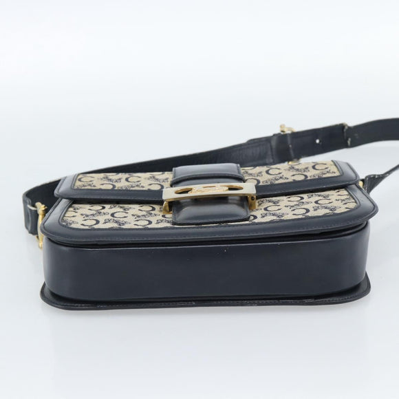 CELINE C Sulky Schoudertas Canvas Marineblauw Auth 99408