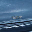CELINE C saluki Shoulder Bag Canvas Navy Auth 99408-11