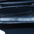 CELINE C saluki Shoulder Bag Canvas Navy Auth 99408-12