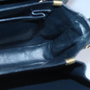 CELINE C saluki Shoulder Bag Canvas Navy Auth 99408-18