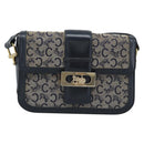 CELINE C Sulky Schoudertas Canvas Marineblauw Auth 99408-13