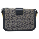 CELINE C Sulky Schoudertas Canvas Marineblauw Auth 99408-2