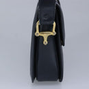 CELINE C saluki Shoulder Bag Canvas Navy Auth 99408-3