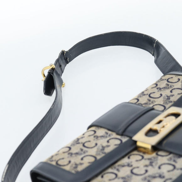 CELINE C Sulky Schoudertas Canvas Marineblauw Auth 99408
