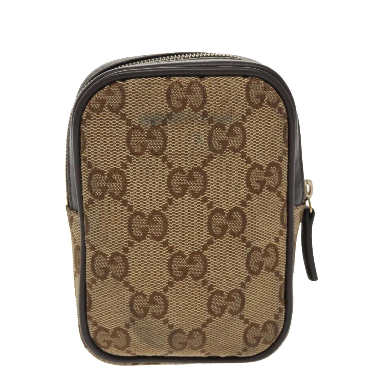 GUCCI GG Canvas Pouch Beige 115249 Auth 99414 - 0