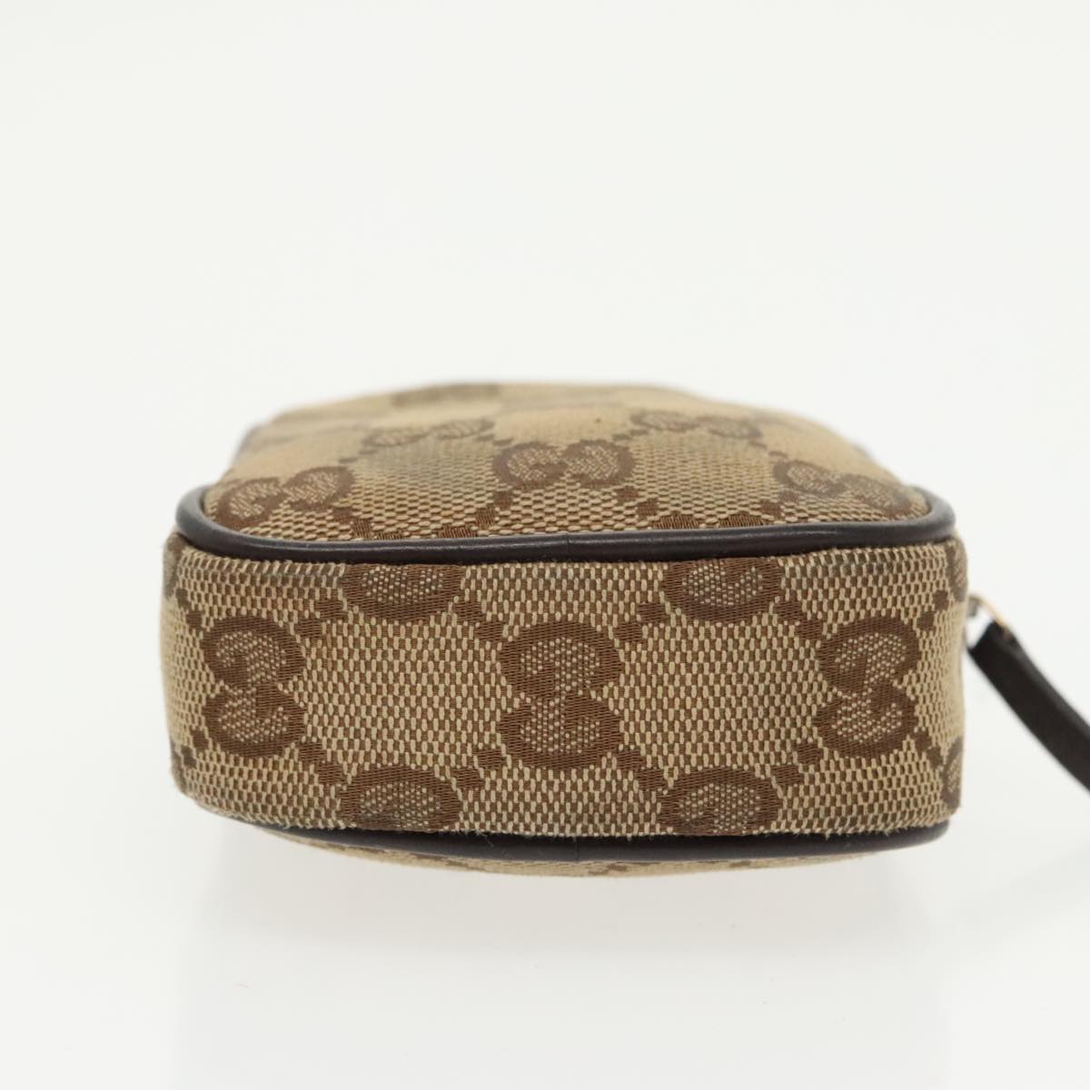 GUCCI GG Canvas Pouch Beige 115249 Auth 99414