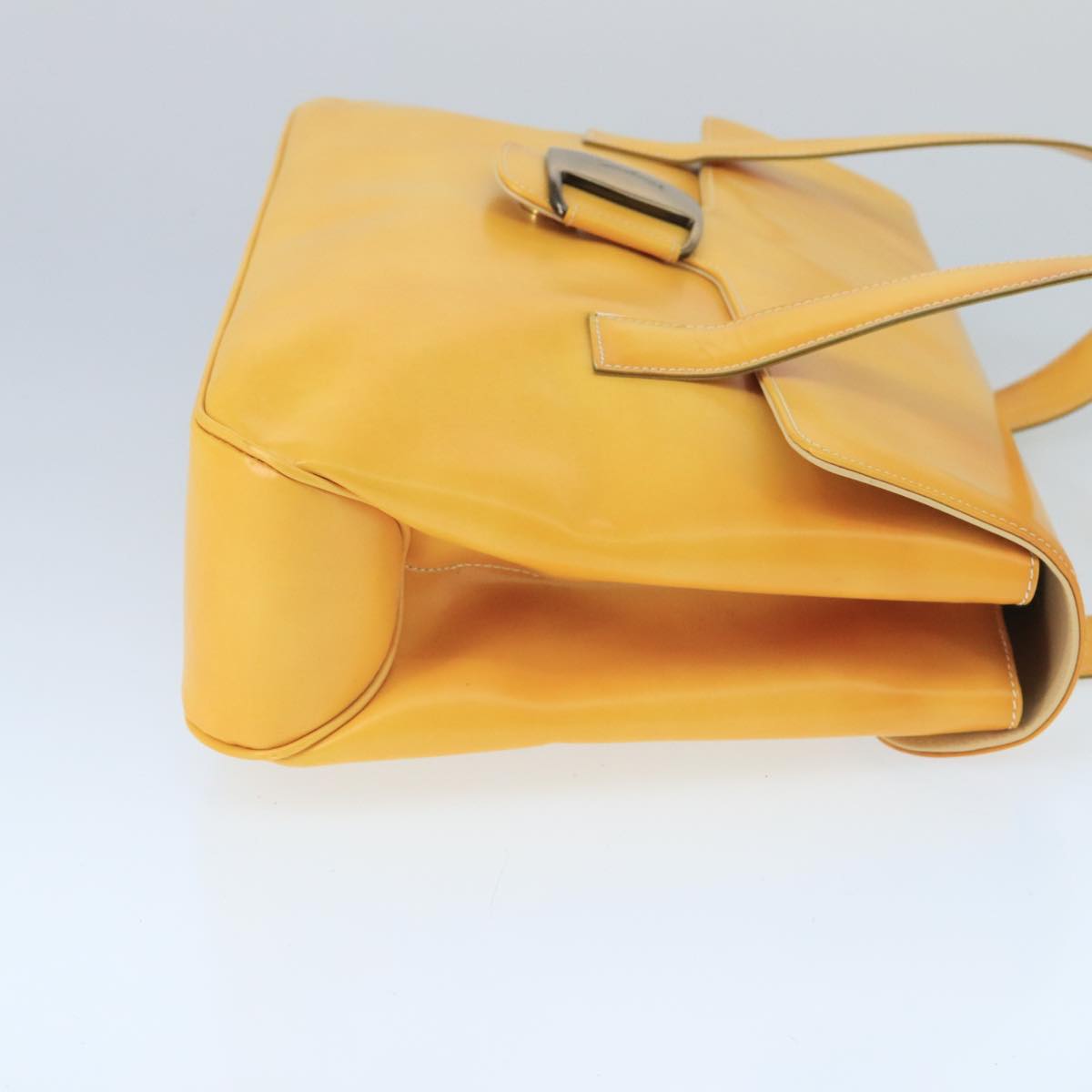 Salvatore Ferragamo Shoulder Bag Leather Yellow Auth 99420