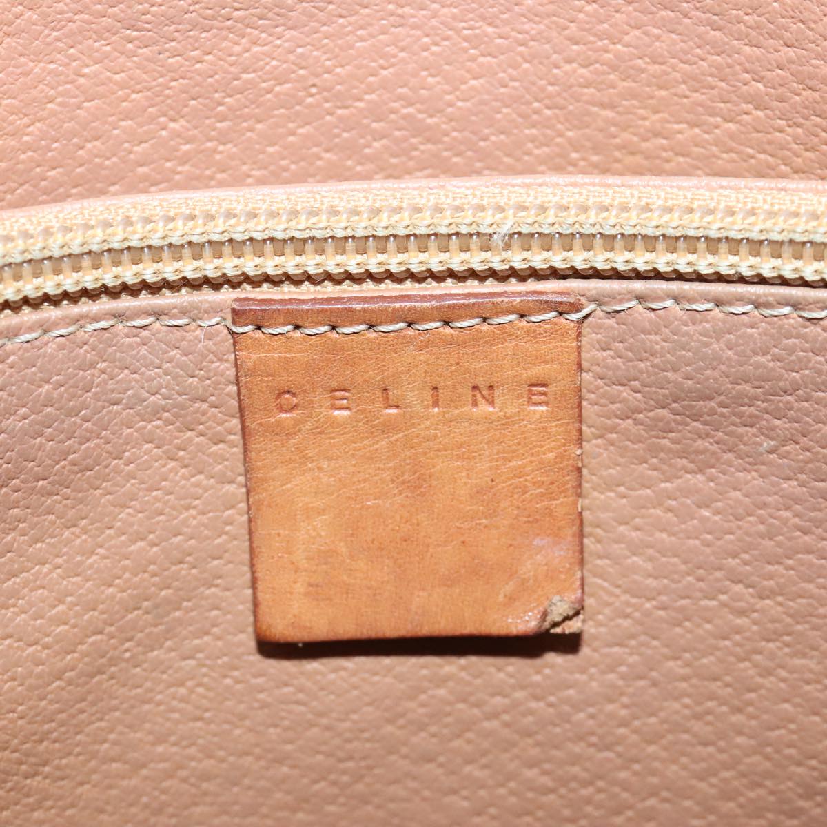 CELINE Macadam Canvas Shoulder Bag Brown Auth 99423