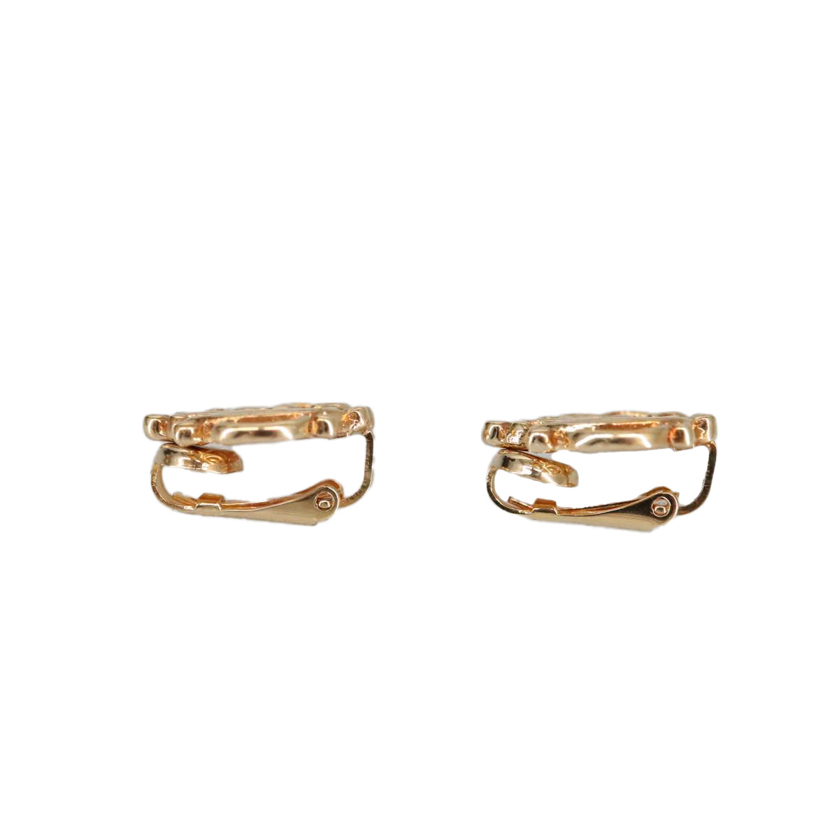 Christian Dior Earring metal Gold Tone Auth 99436