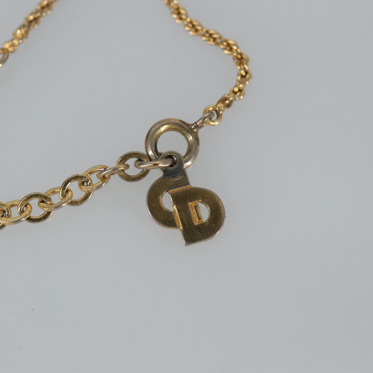 Christian Dior Necklace metal Gold Tone Auth 99438