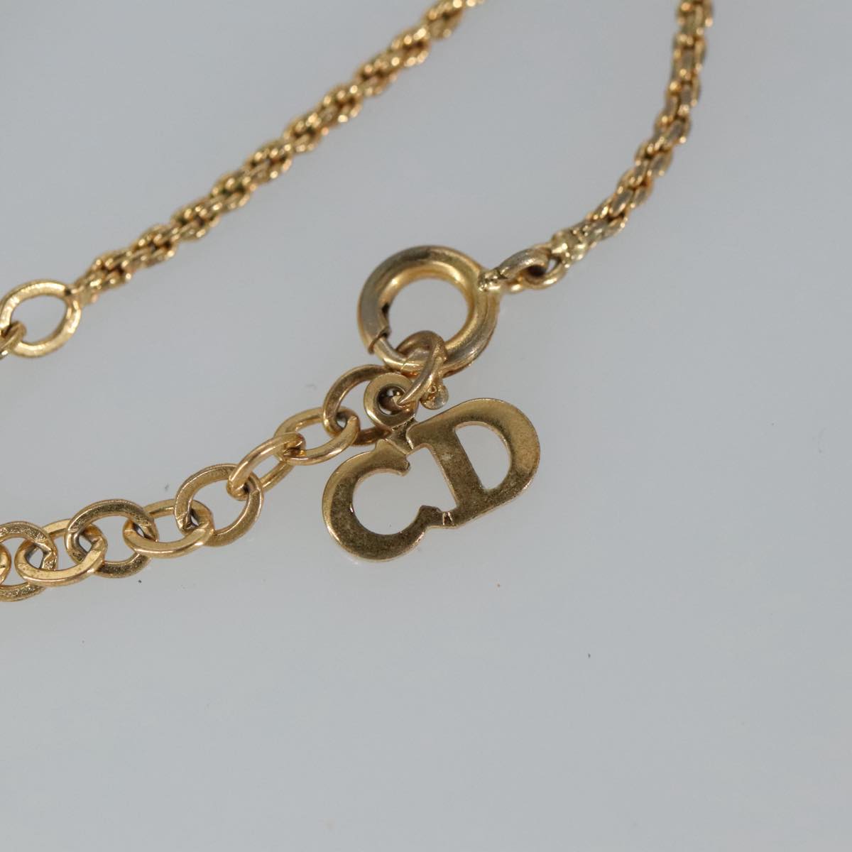 Christian Dior Necklace metal Gold Tone Auth 99442