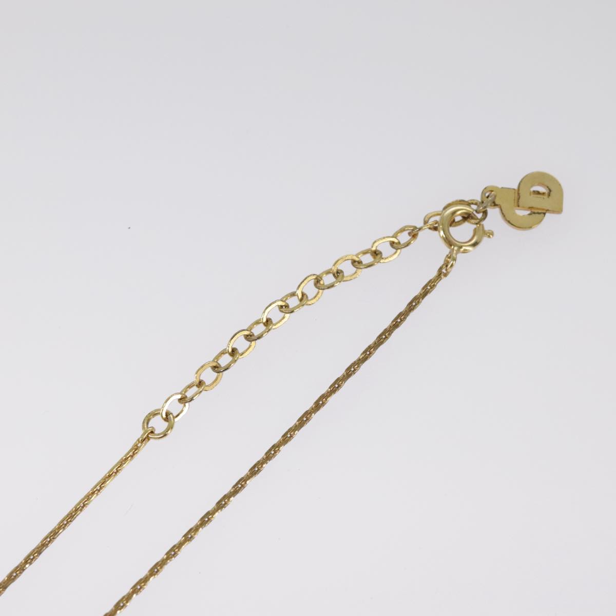 Christian Dior Necklace metal Gold Tone Auth 99443