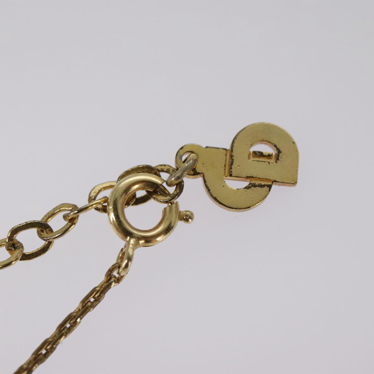 Christian Dior Necklace metal Gold Tone Auth 99443